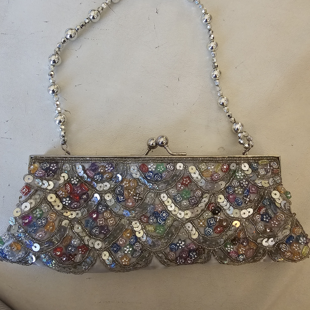 Multicolor Beaded Clutch